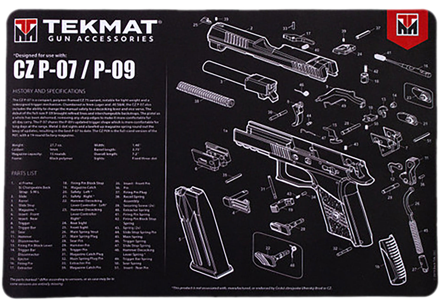 TEKMAT TEK-R17-CZP07         17X11 CZ P-07&amp;P-09