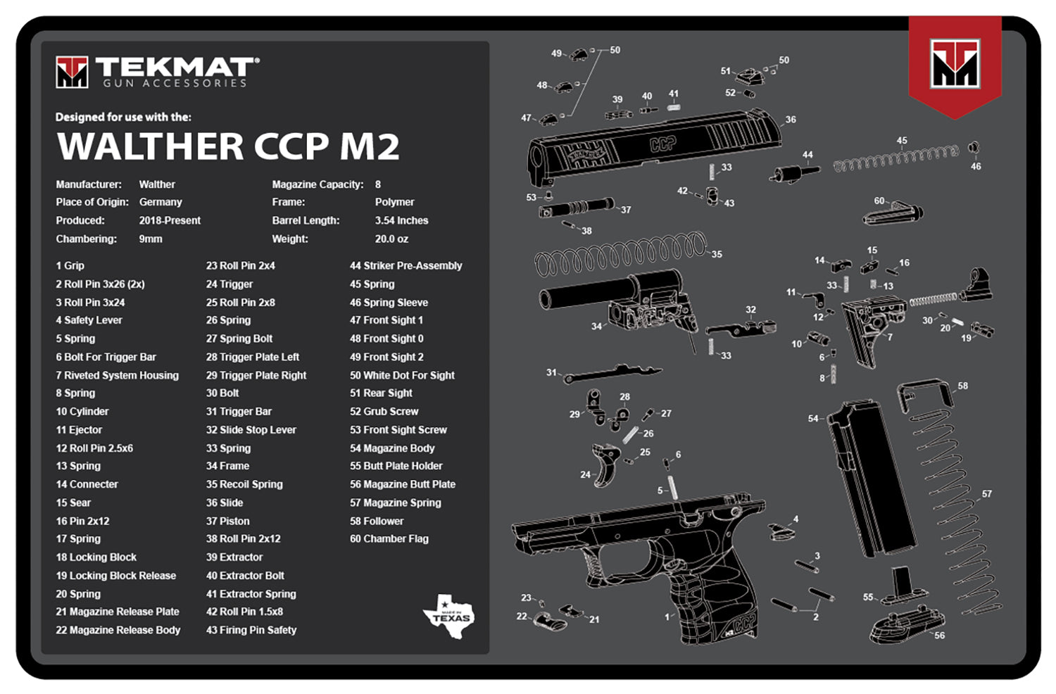 TEKMAT TEK-R17-WAL-CCP-M2    17X11 WALTHER CCP M2