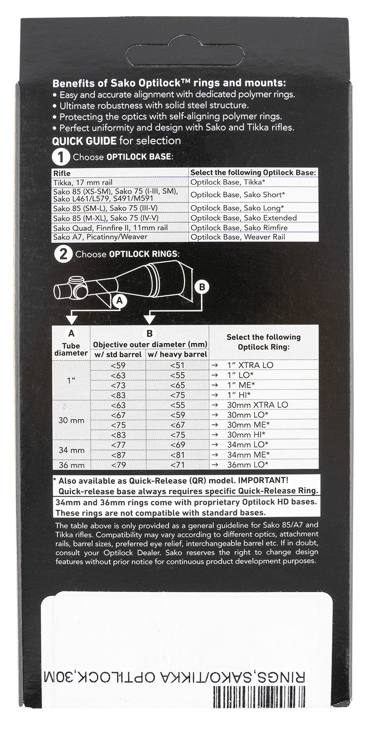 TIKKA S1300929    SAKO/TIK OPTRNG 30M LOW BL