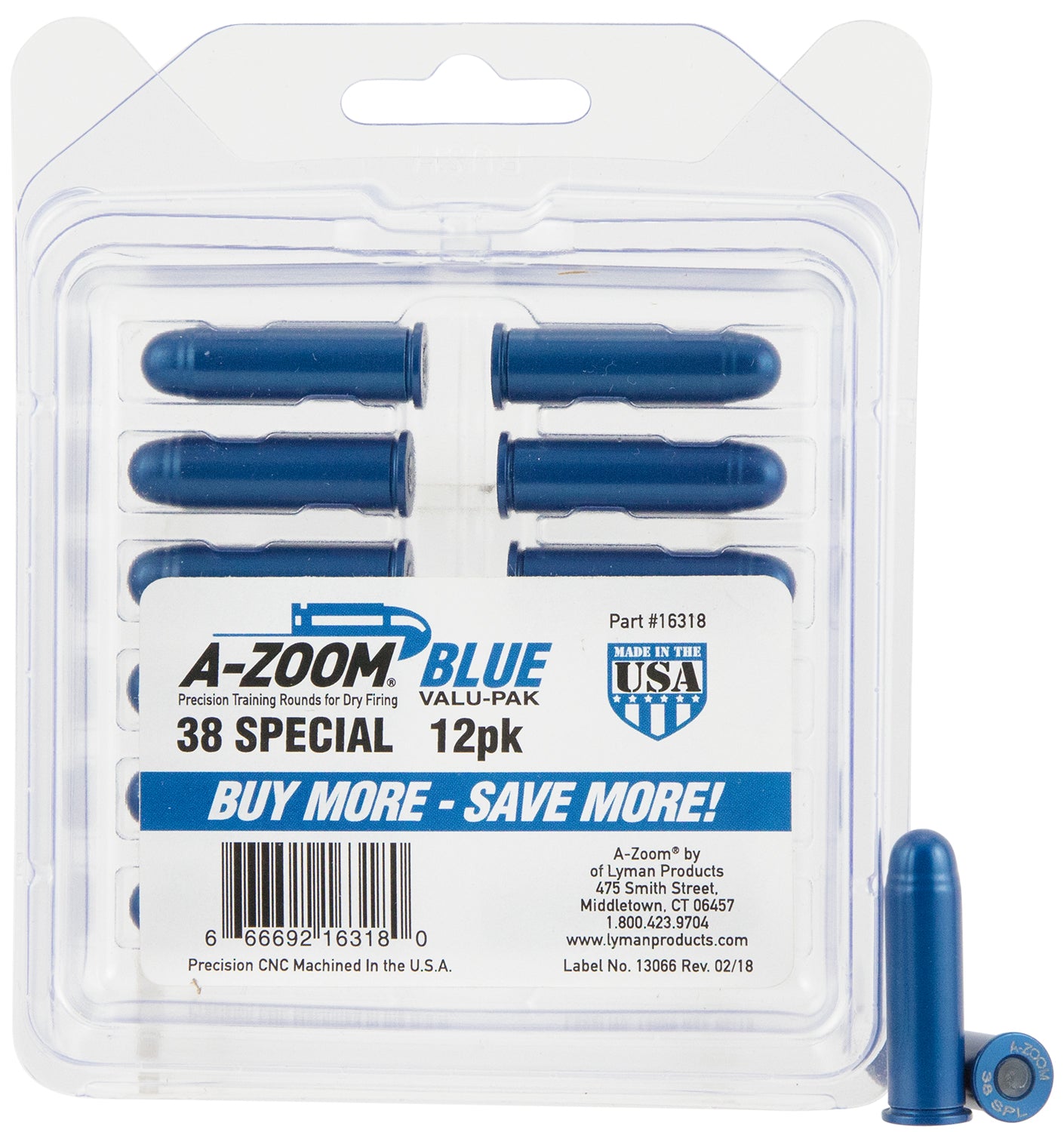 AZOOM 16318      BLUE SNAP CAPS 38SPC         12PK