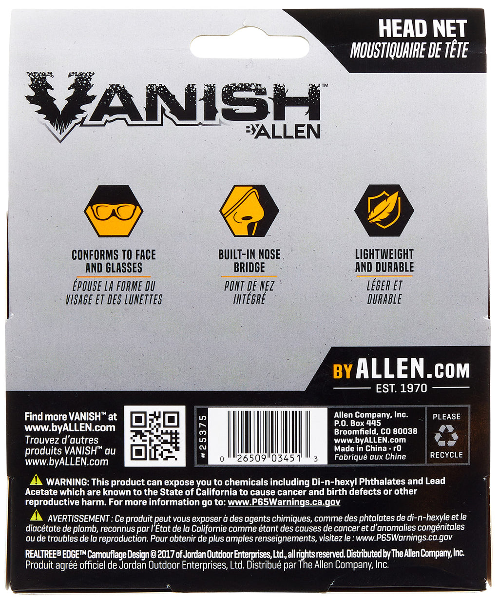 ALLEN 25370  VSA FORM 3/4 HEAD NET MOSSYOAK CNTY