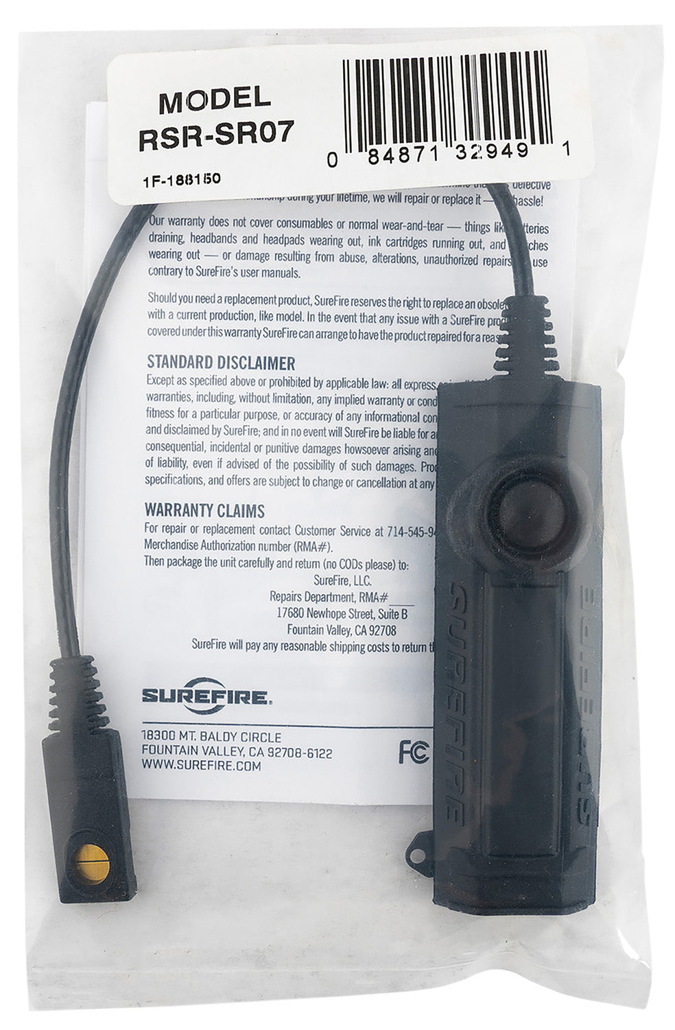 SF RSR-SR07    REMOTE SWITCH RAIL GRABBER RIFLE