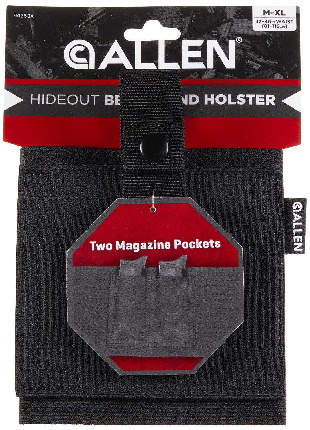 ALLEN 44250  HOLSTER HIDEOUT BLLYBND M-XL32-46 BLK