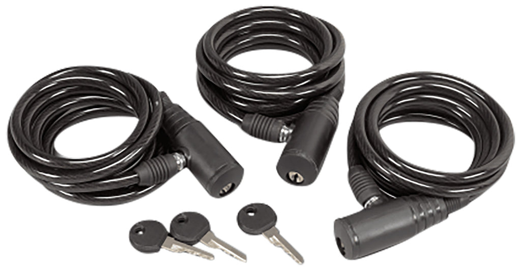 HS HS-00608      6' CABLE LOCK W/KEY LOCK/3PK