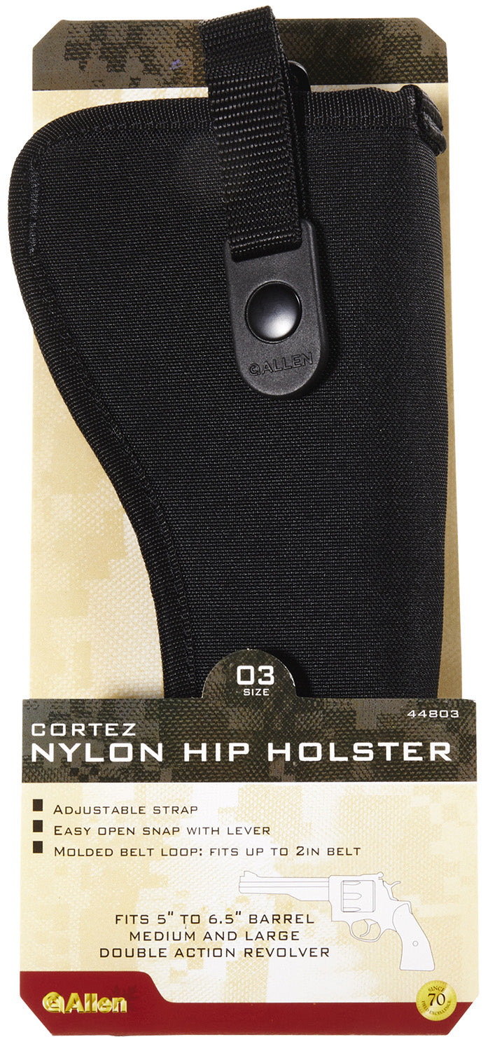 ALLEN 44803  HOLSTER PISTOL CORTEZ NYL  SZ 3  BLK