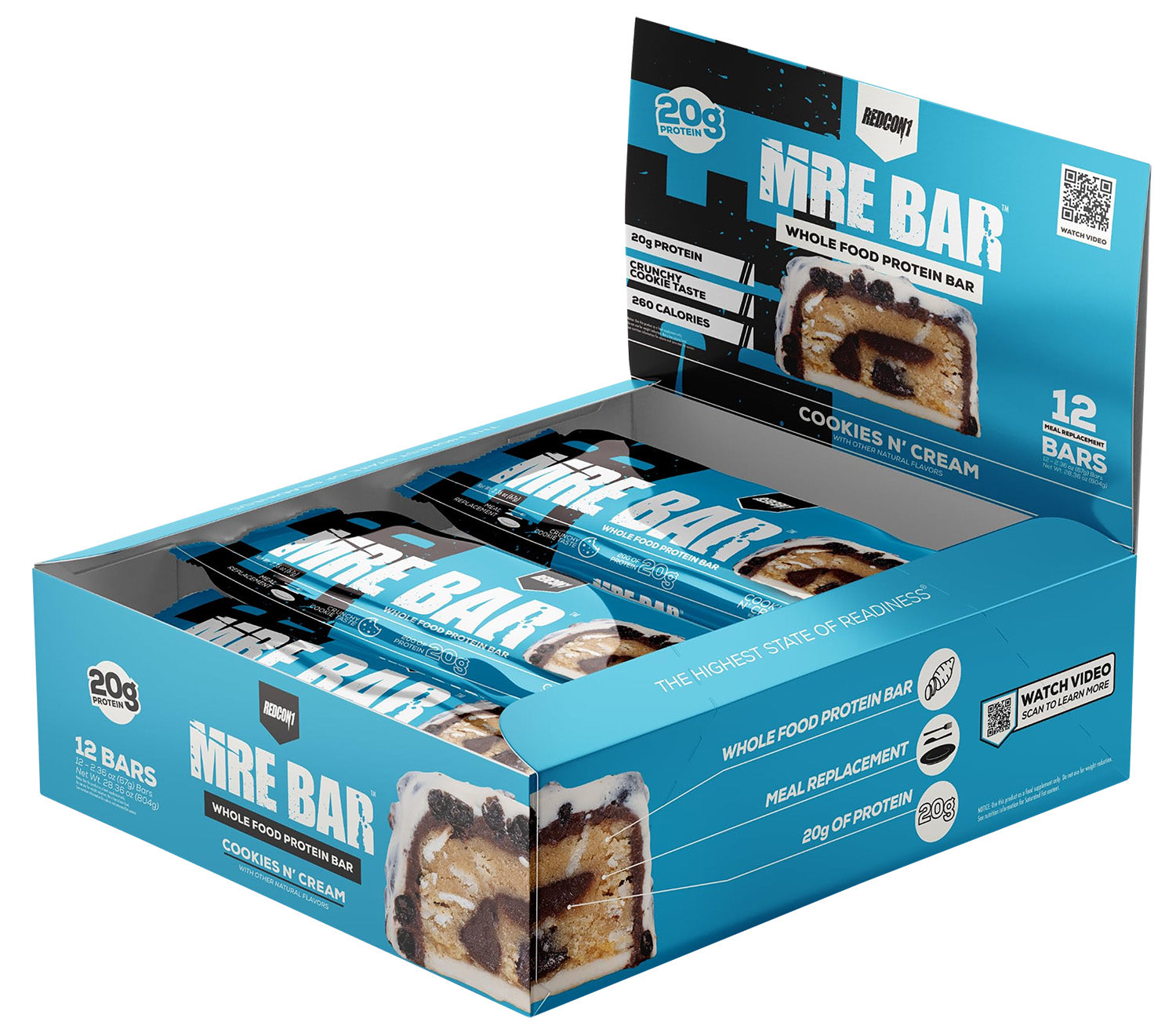 REDCON1 RC1-MREB-CC12    MRE BAR COOKIES&amp;CREAM