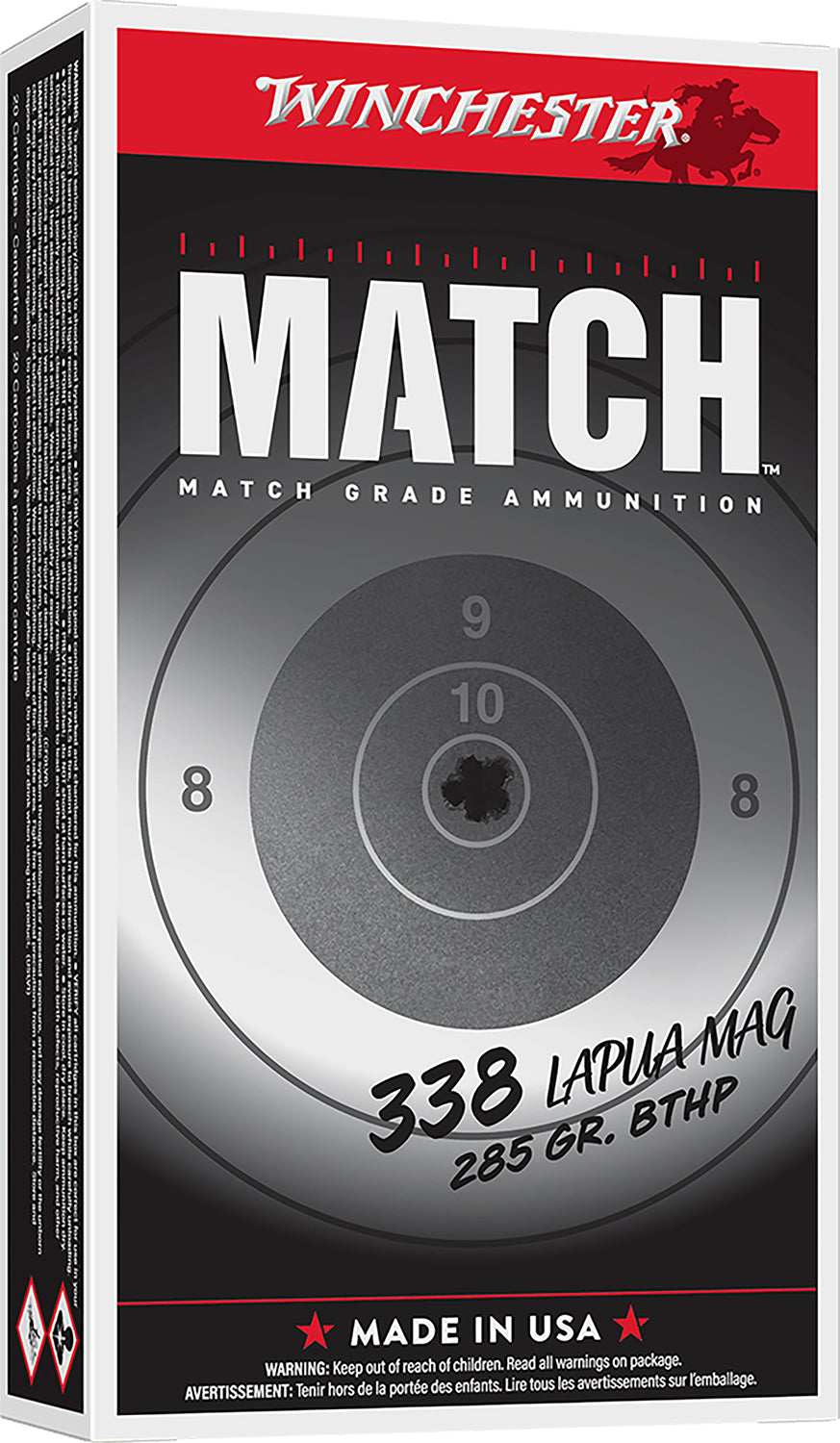 WIN S338LM2    338 LAPUA MAG 285 BTHP        20/10