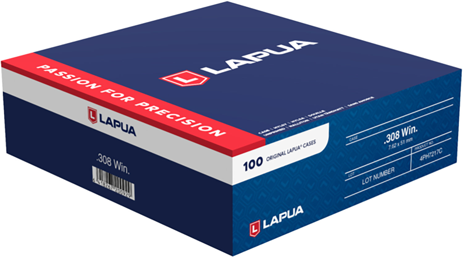 LAPUA 4PH7217C    UNP CASE 308 WINCHESTER      100