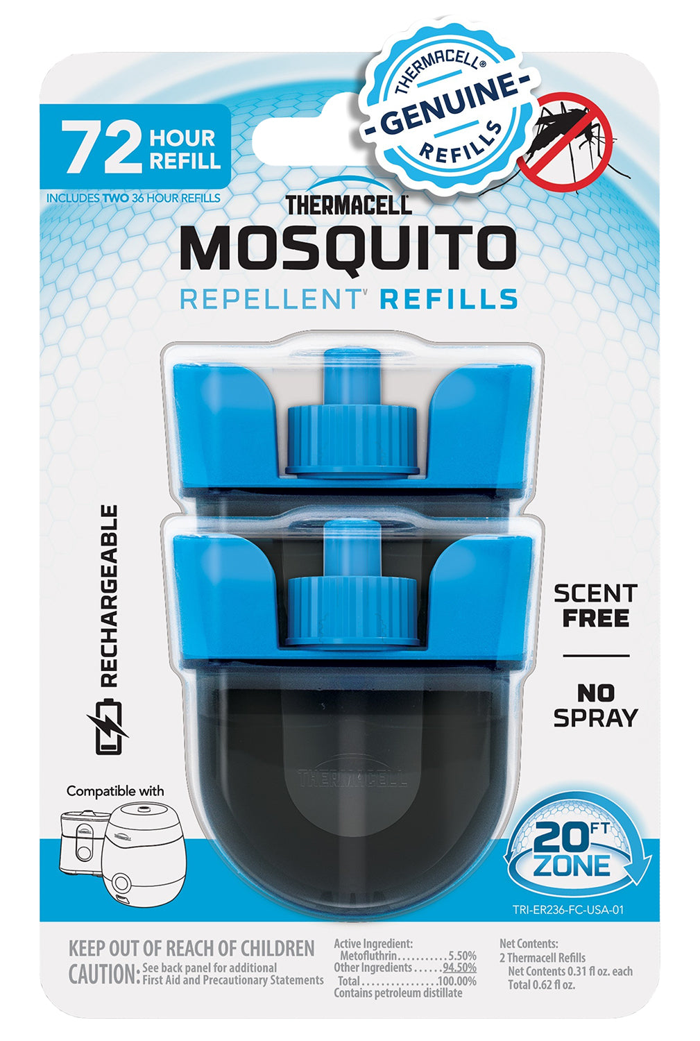 THER ER236  RECHARGE MOSQUITO RPLLR REFILL    36HR