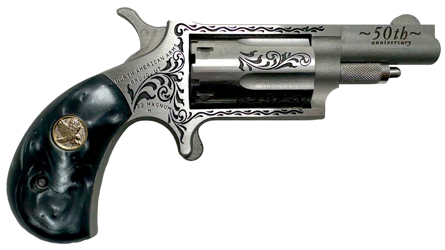 NAA 22M50B 22M 1 5/8" 50TH ANNIVERSARY ENGRV BLK