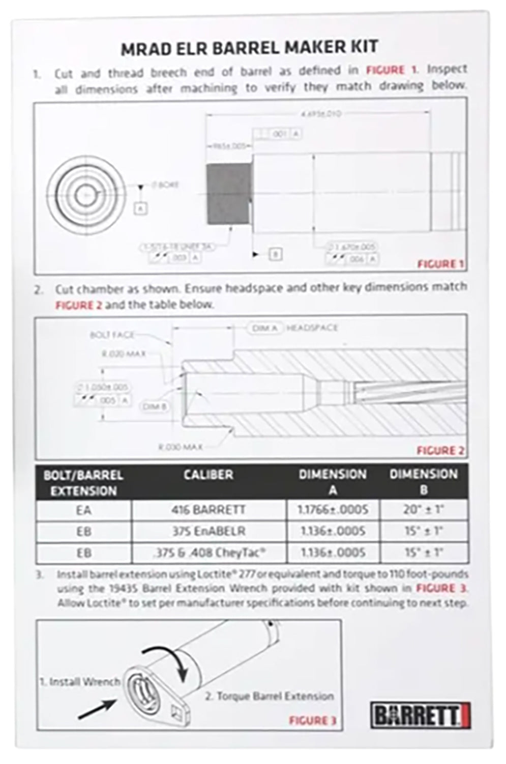 BARR 19552  MRADELR   BARREL MAKER KIT 416BA