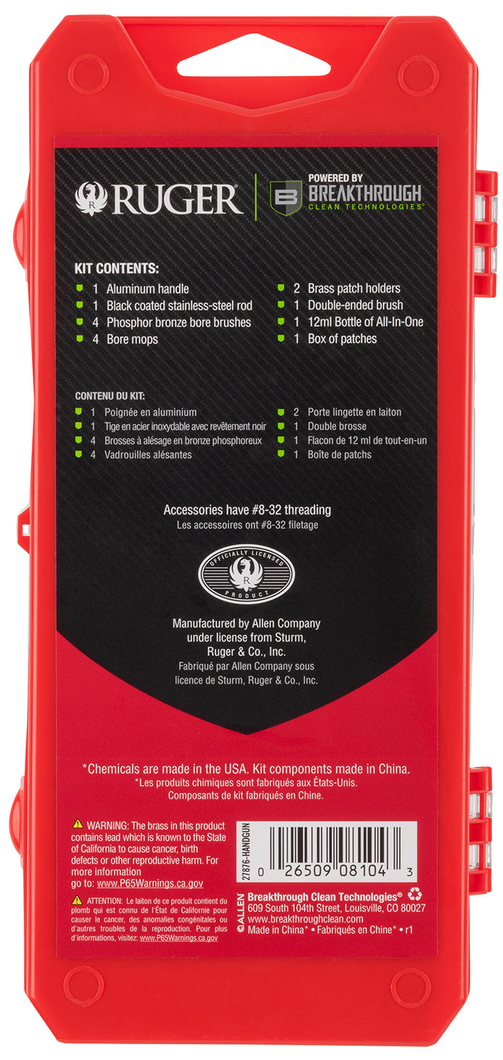 ALLEN 27876  RUGER BCT CLEANING KIT UNVRSL HDGN