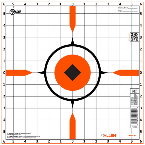 ALLEN 15576  RIGID SIGHT-IN TARGET 10PK