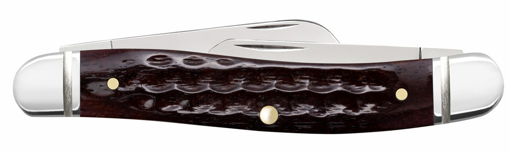 CASE 55232 POCKET WORN MAHOGANY BONE MED STOCKMAN