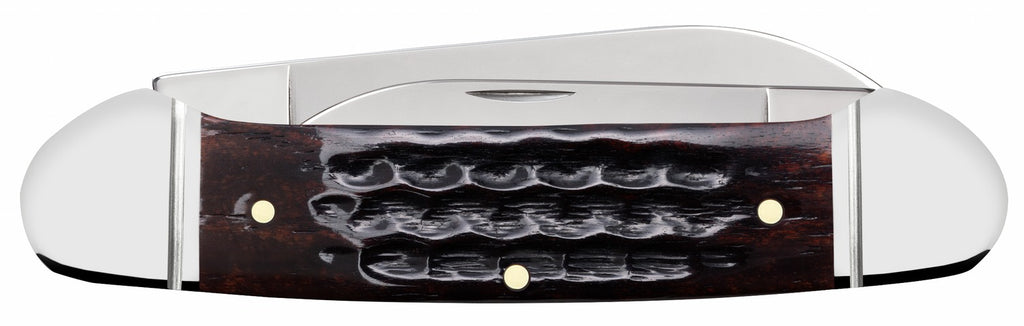 CASE 55235 POCKET WORN MAHOGANY BONE CANOE