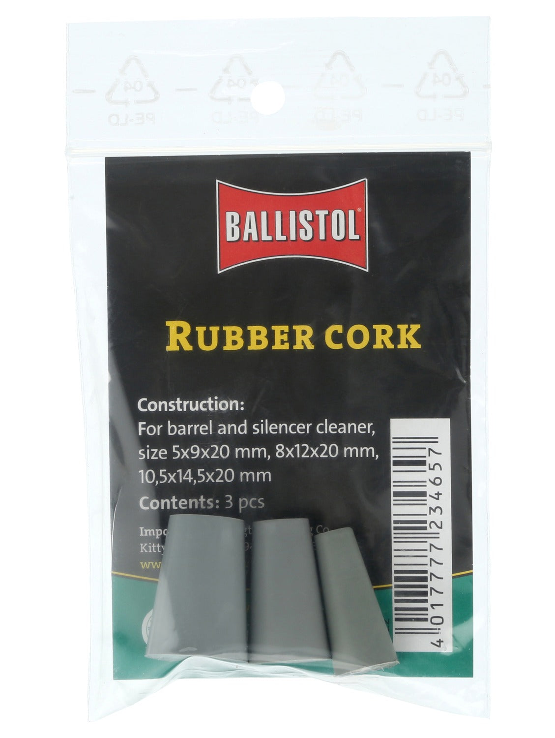 BALLISTOL 233025 RUBBER CORK 3 SIZE SET