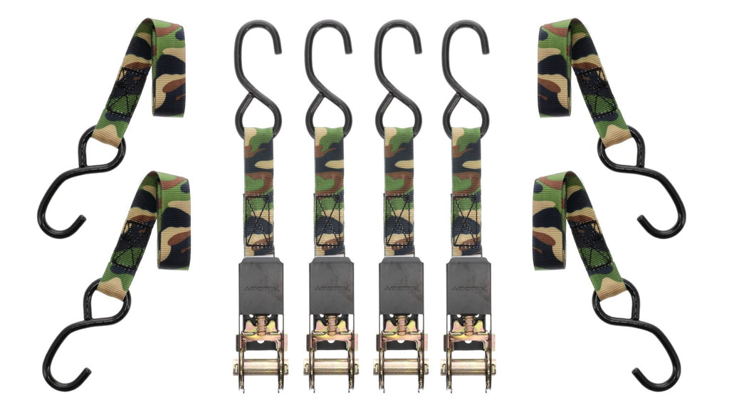 MUDDY MUD-SDRS8-4PK   1"X8' STD DUTY RATCHET STRAP