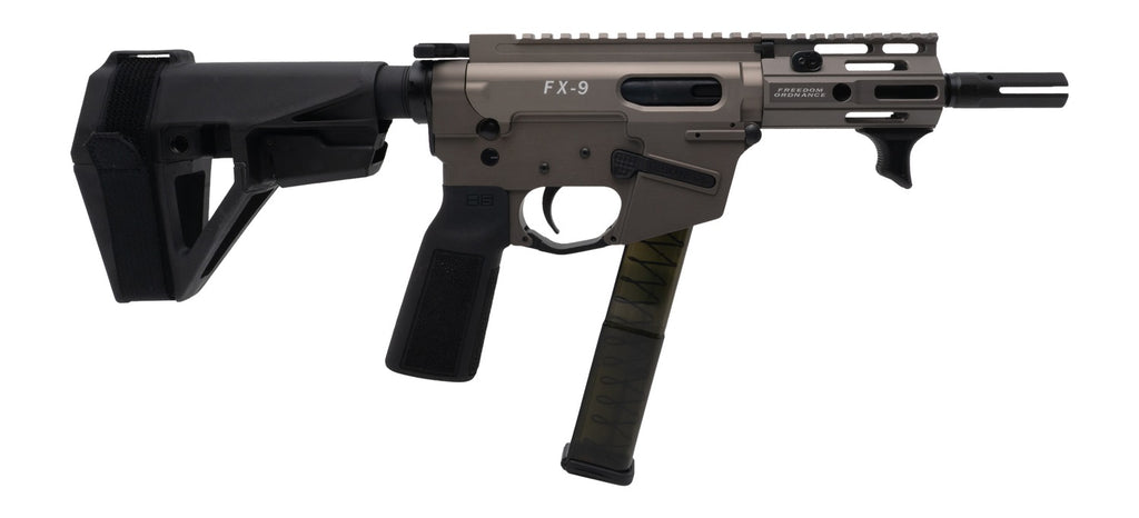 FREEDOM ORDNANCE FX9P4E-FDE   9MM 4"   SBA5 BRACE