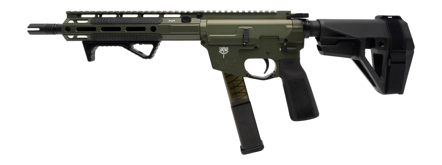 FREEDOM ORDNANCE FX9P10E-ODG  9MM 10"  SBA5 BRACE