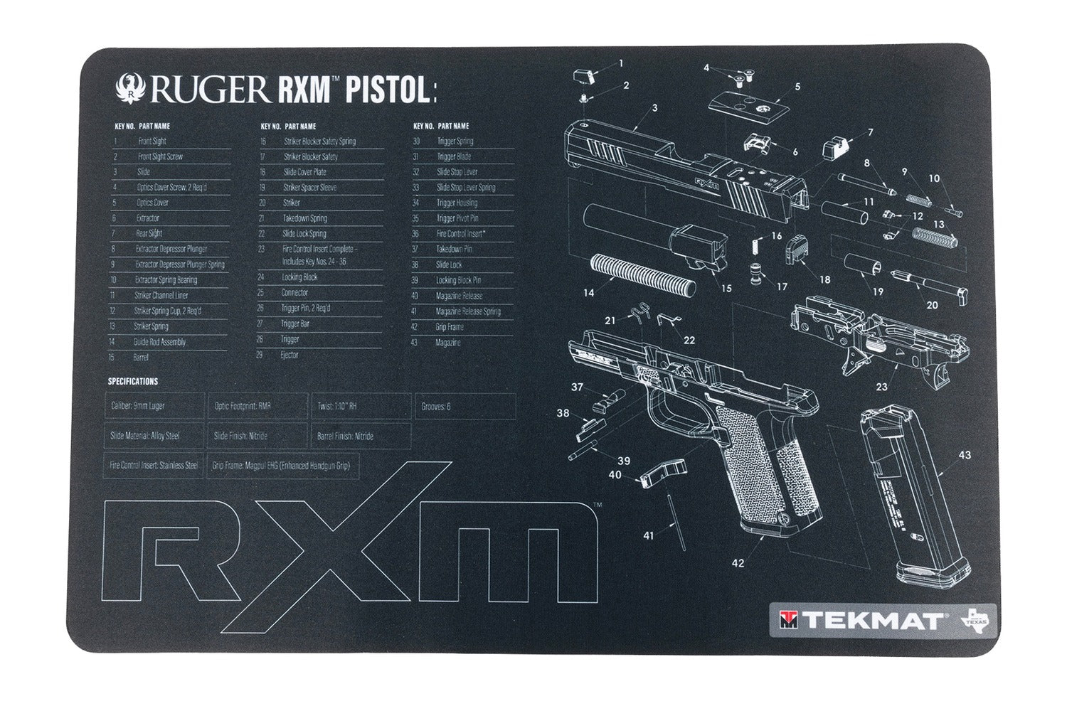 TEKMAT TEK-R17-RUGER-RXM    17X11 RUGER RXM