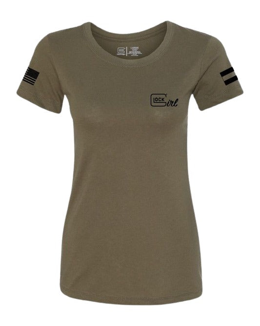 GLK AP96368 GLOCK GIRL FLAG TEE M   GRN