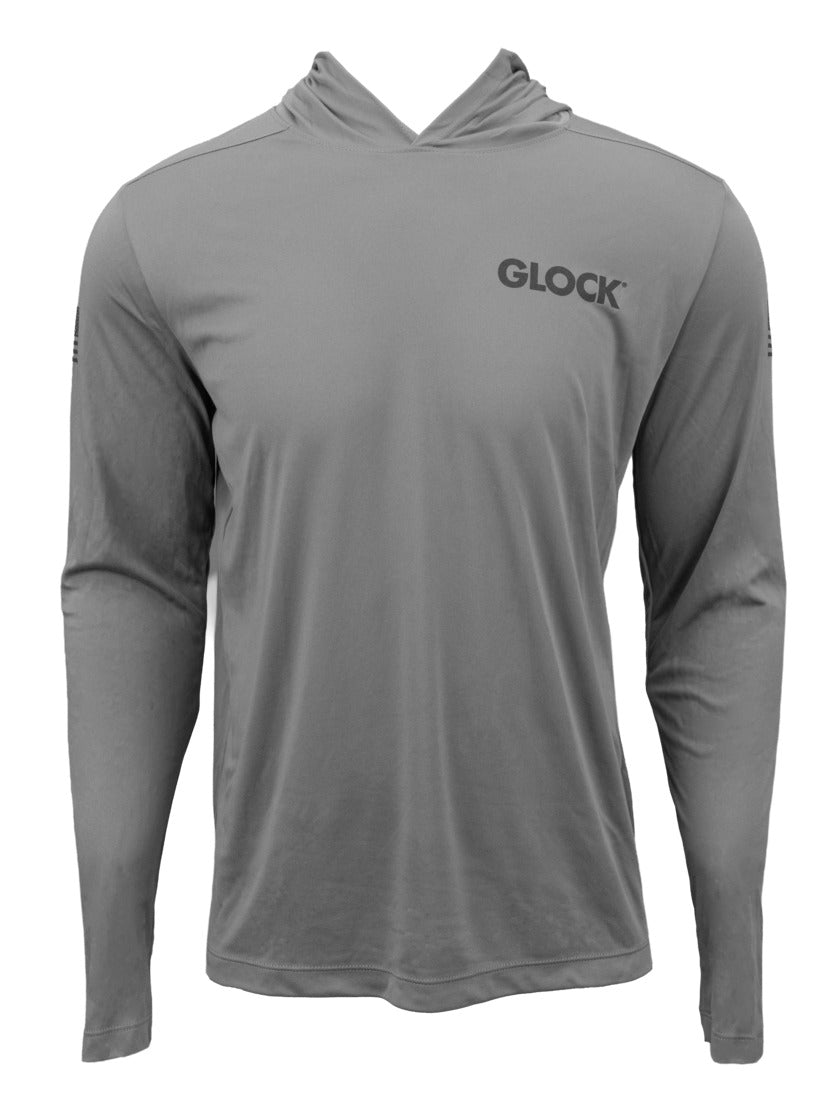 GLK AP96417 HOODED PERFORMANCE SHIRT L   GREY