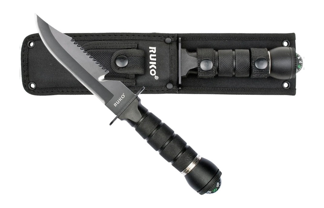 RUKO RUK0163      420J2 6"SURVIVAL FIXED W/COMPASS