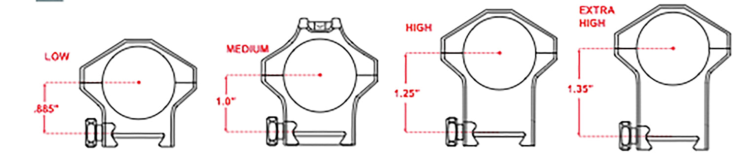 STEINER 5959        H-SERIES LW RING HI 30MM 1.35"