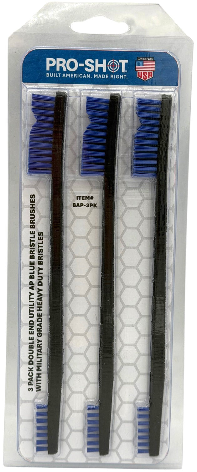 PROSHOT BAP-3PK  DE UTILITY AP STIFF BLU BRUSH 3PK